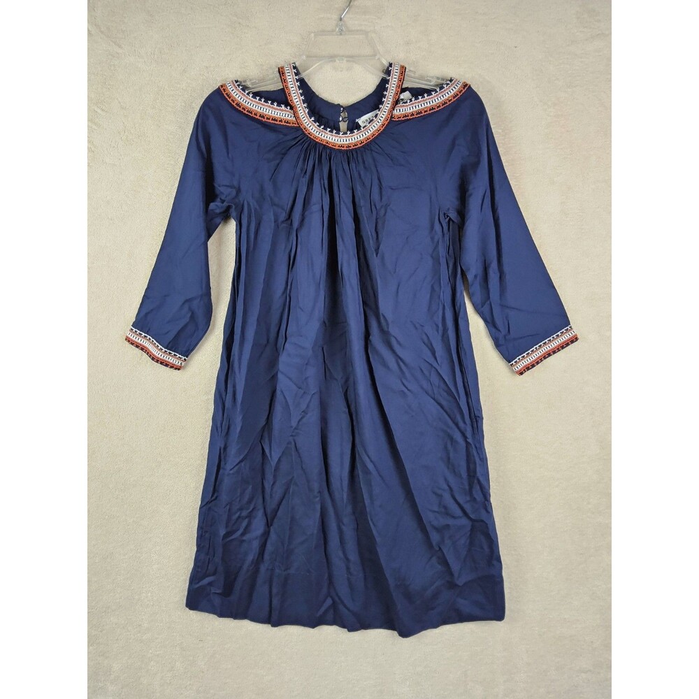 Gretchen Scott Women's Cold Shoulder Beaded Navy Dress Size Shrimp XXS